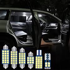 7x led bulbs car interior light kit for
