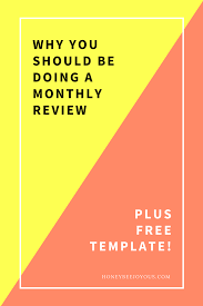 Why You Should Be Doing A Monthly Review Free Template Hbj