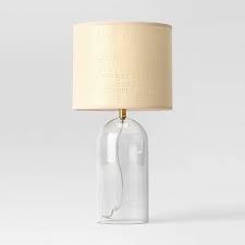 Glass Table Lamp With Open Base And