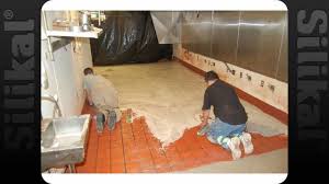 Vinyl flooring can be installed directly over ceramic and porcelain tile flooring. Kfc Overnight Over Tile Floor Coating Silikal Youtube