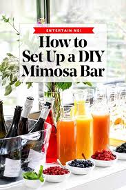 how to set up a diy mimosa bar