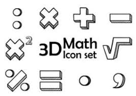 simbolos matematicos vectores iconos