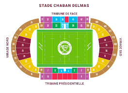 Plan du stade chaban delmas