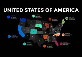 United States Infographic Map Template Psd