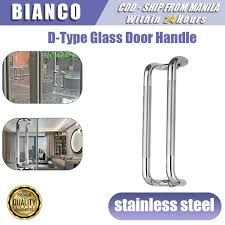 D Type Glass Door Handle Stainless 304