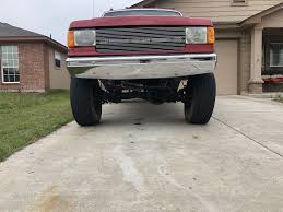 He didn't adjust it back when he put the stock springs back on, so now i have. Too Much Positive Camber Ford Truck Enthusiasts Forums