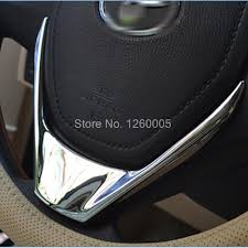 Abs Chrome Steering Wheel Cover Trim Interior Decoration