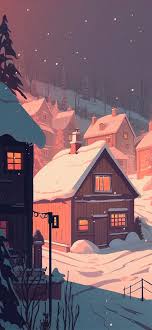beautiful winter village wallpapers