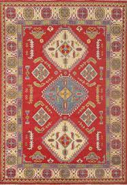 geometric kazak oriental area rug 5x8