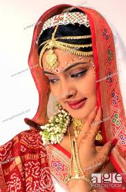 indian gujarati bride wearing