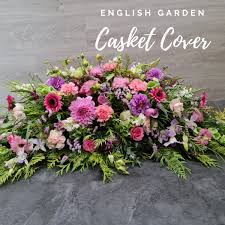 Florist English Garden Casket Cover