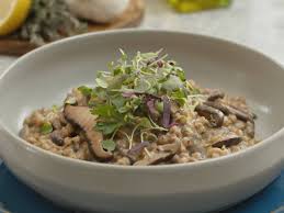 mushroom barley risotto with truffle
