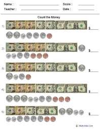 Money Worksheets Counting United States Bills And Coins