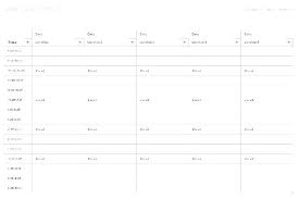 7 Team Schedule Template Templates Design Excel Calendar