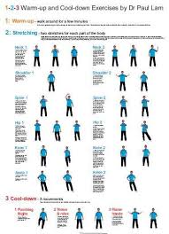 Warm Up And Cool Down Exercises Wall Chart Cool Down