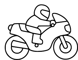 Мотоцикл маленький рисунок - 66 фото