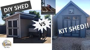 diy shed build vs kit shed build side