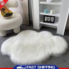 cloud fur rug fluffy rug white floor