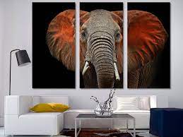 African Elephant Wall Art Canvas Print