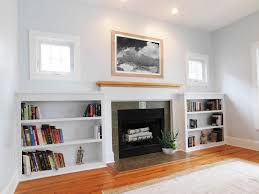 low horizontal bookcases around a
