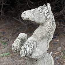 Concrete Prancing Horse Sculpture