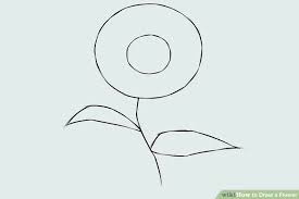 By pink color pencil draw the contours of petals in one single line. How To Draw A Flower Wikihow