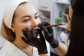 young woman with permanent makeup