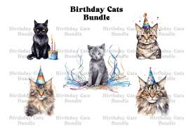 birthday cats clipart birthday cat