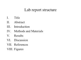 Lab report abstract  The Lab Report   Writing at the University of    