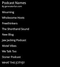 name generator podcasts names