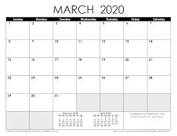 2020 Calendar Templates And Images Printable Calendar