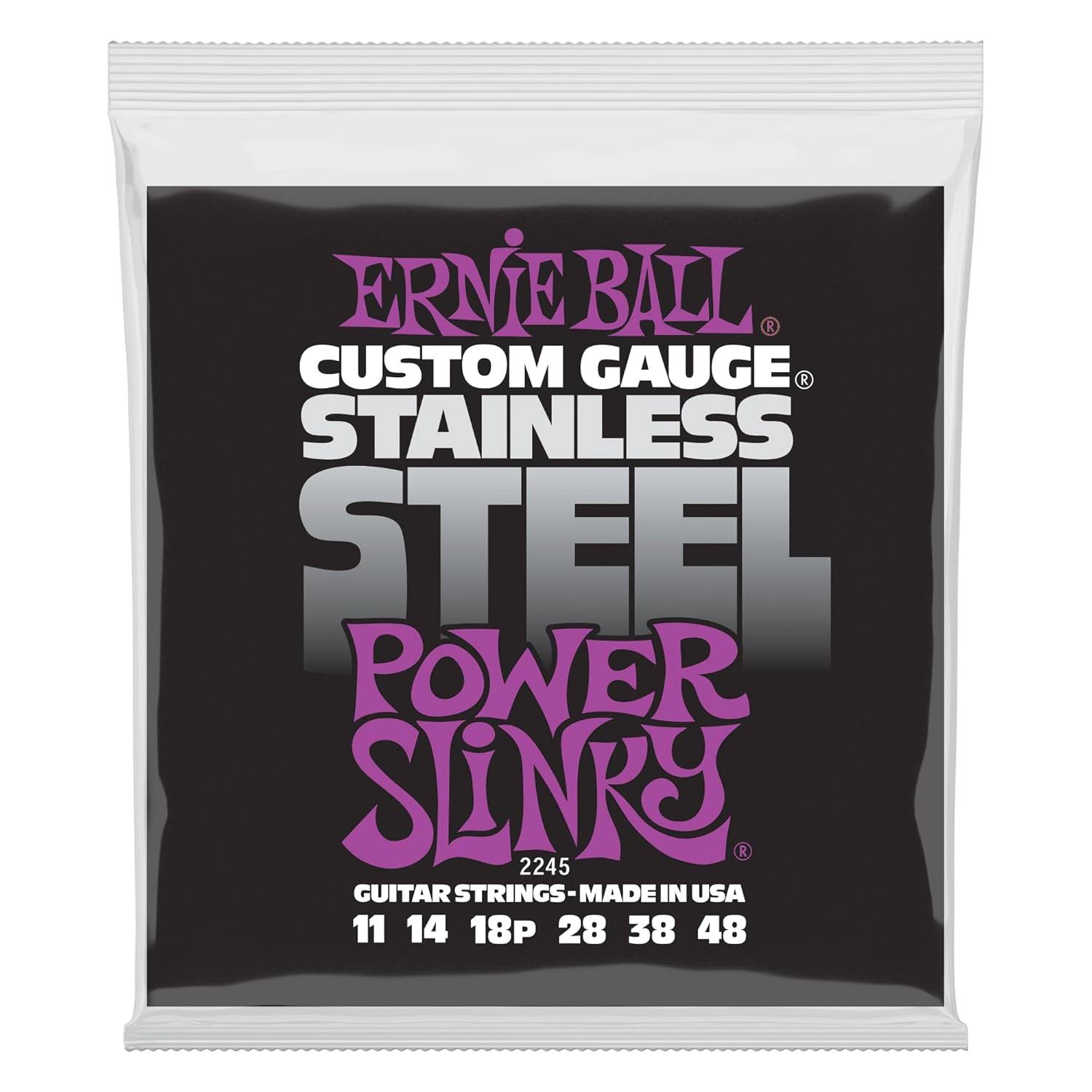 Ernie Ball 2245 Power Slinky Stainless Steel Set (11-48) product image