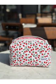 batekso mini cherry pattern makeup bag