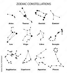 vector constellations of the 12 zodiac