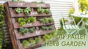 diy shipping pallet herb garden