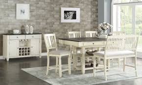 Don't forget to bookmark counter height dining room table with bench using ctrl + d (pc) or command + d (macos). Homeplace Dark Oak And White Counter Height 5 Piece Dining Set The Dump Luxe Furniture Outlet