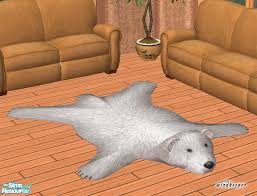 faux polar bear skin rug