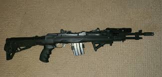 mini 14 tactical with angled foregrip