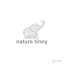 Simple And Minimal Elephant Logo