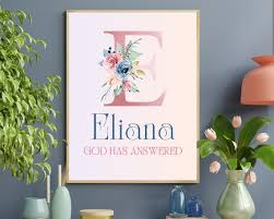 Personalized Eliana Baby Name Meaning