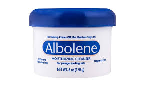 off on albolene face moisturizer and