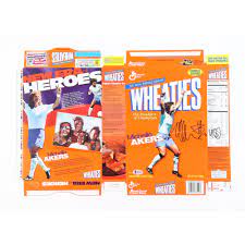 mice akers signed wheaties cereal