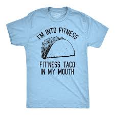 mens fitness taco funny t shirt