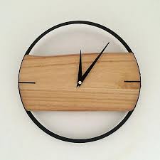 12 Inch Wooden Wall Clock Silent Living