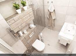 Вашата модерна баня без усилие може да излъчва простота и комфорт, като обърнете внимание на геометричните форми, използвате изчистени линии и минимализъм при цветовете. Interioren Dizajn Na Kafyava Moderna Banya Ot Unison Design Unisondesign