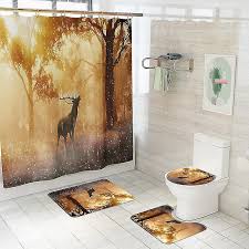 printed toilet floor mats bathroom