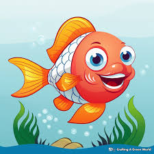 cartoon fish coloring pages free