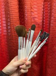 elf cosmetic brush set and cosmetic bag