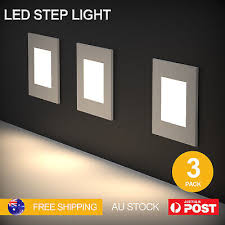 3x 3w Led Stair Step Lights Square