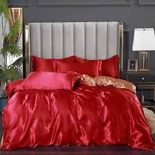 Luxury Satin Plain Dyed Bedding Set
